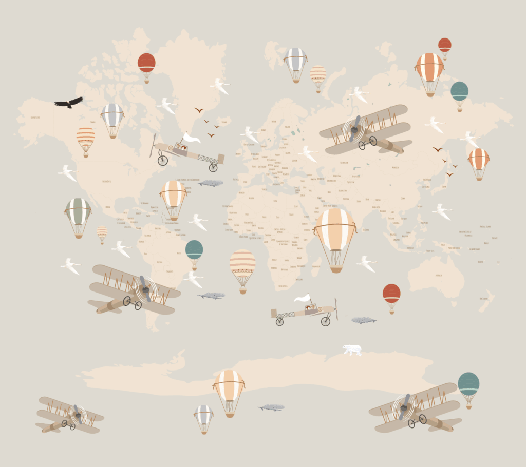 mapa mundial exupéry