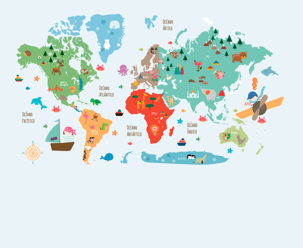 Mapamundi animalitos