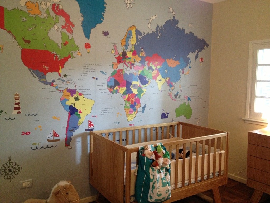 Mapa mundial colorido